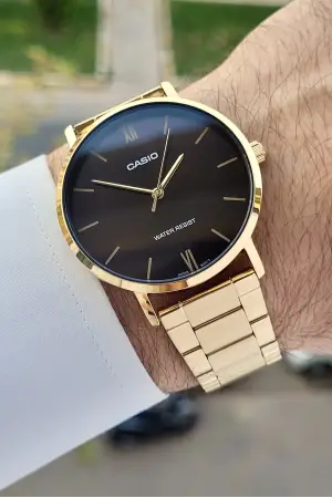 Casio CSISTE131 Kadranı Kahverengi Kordonu Gold Renk Erkek Kol Saati