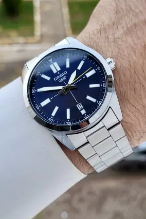Casio CSISTE192 Kadranı Lacivert Kordonu Metalik Renk 2 Yıl Garantili Erkek Kol Saati