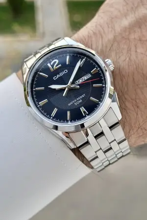 Casio CSISTE184 Kadranı Lacivert Kordonu Metalik Renk 2 Yıl Garantili Erkek Kol Saati
