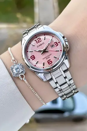 Casio CSISTE166 Kadranı Pembe Kordonu Metalik Renk 2 Yıl Garantili Kadın Kol Saati