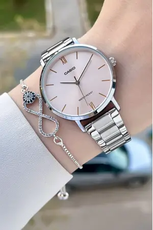 Casio CSISTE181 Kadranı Pembe Kordonu Metalik Renk 2 Yıl Garantili Kadın Kol Saati