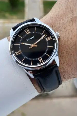 Casio CSISTE189 Kasası Gümüş Kordonu Siyah Renk Erkek Kol Saati
