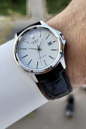 Casio CSISTE162 Kasası Gümüş Kordonu Siyah Renk Hediye Paketli Erkek Kol Saati