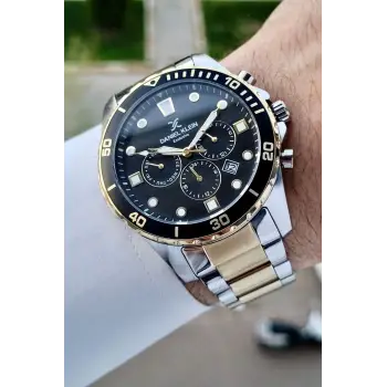 Daniel Klein DKISTE1059 Gold Gümüş Renk İç Göstrgeleri Aktif Hediye Paketli Erkek Kol Saati