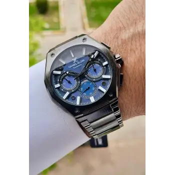 Daniel Klein DKISTE1138 Kadranı Lacivert Kordonu Füme Renk Hediye Paketli İç Göstergeleri Aktif Erkek Kol Saati