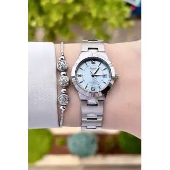 Casio CSISTE17 Kadranı Mavi Kordonu Gümüş Renk Hediye Paketli Kadın Kol Saati