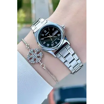 Casio CS1ISTE27 Kadranı Siyah Kordonu Gümüş Renk Hediye Paketli Kadın Kol Saati