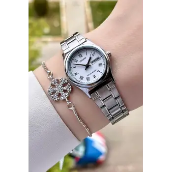 Casio CSISTE28 Kadranı Beyaz Takvimli Hediye Paketli Kadın Kol Saati