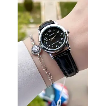 Casio CS1ISTE19 Kasası Gümüş Kordonu Siyah Renk Hediye Paketli Kadın Kol Saati