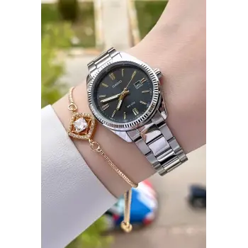Casio CSISTE16 Kadranı Füme Kordonu Gümüş Renk Hediye Paketli Kadın Kol Saati