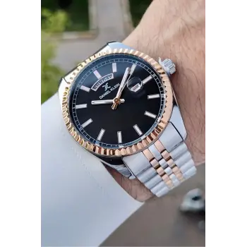 Daniel Klein DKISTE1202 Kadranı Siyah Rose Gümüş Renk Hediye Paketli Takvim ve Gün Fonksiyonlu Erkek Kol Saati