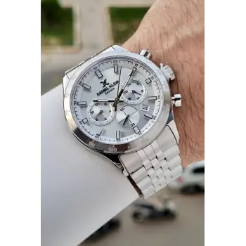 Daniel Klein DKISTE1434 Gümüş Renk Göstergeli Erkek Kol Saati