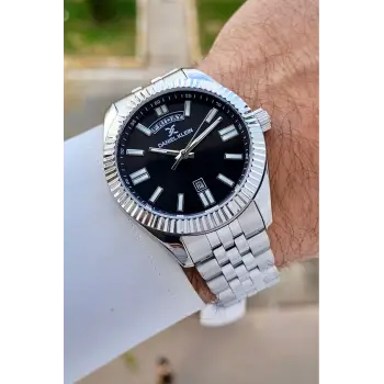 Daniel Klein DKISTE1462 Kadranı Siyah Kordonu Gümüş Renk Erkek Kol Saati