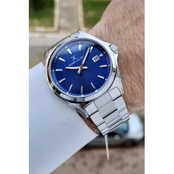 Daniel Klein DKISTE1470 Kadranı Lacivert Kordonu Gümüş Renk Erkek Kol Saati