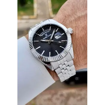 Daniel Klein DKISTE1474 Kadranı Siyah Kordonu Gümüş Renk Erkek Kol Saati