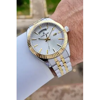Daniel Klein DKISTE1477 Gold Gümüş Renk Erkek Kol Saati