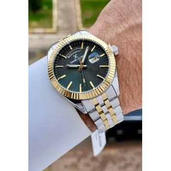 Daniel Klein DK1ISTE1012 Kadranı Yeşil Kordonu Gold Gümüş Renk Fonksiyonlu Erkek Kol Saati