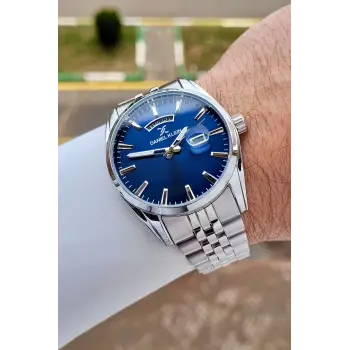 Daniel Klein DKISTE1585 Kadranı Lacivert Kordonu Gümüş Renk 42 mm Erkek Kol Saati