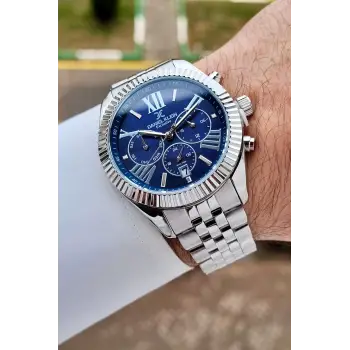 Daniel Klein DKISTE1601 Kadranı Lacivert Kordonu Gümüş Renk 42 mmErkek Kol Saati