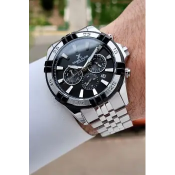 Daniel Klein DKISTE1774 Kadranı Siyah Kordonu Gümüş Renk 44 Mm Iç Göstergeleri Aktif Erkek Kol Saati
