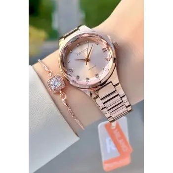 Ferrucci FCISTE386 Rose Renk Kadın Kol Saati ve Bileklik
