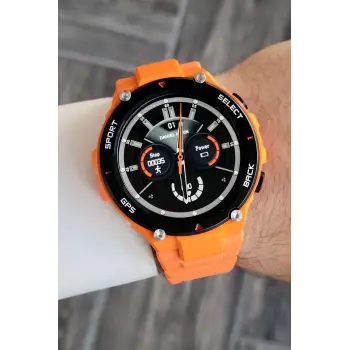 Daniel Klein DKISTE2077 Android/ios Uyumlu Arama Özellikli Turuncu Renk Kordonlu Akıllı Kol Saati