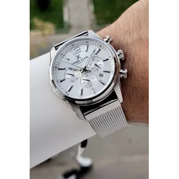 Gümüş Renk 43 Mm İç Göstergeleri Aktif Erkek Kol Saati