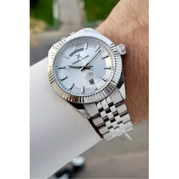 Gümüş Renk 42 Mm İç Göstergeleri Aktif Erkek Kol Saati