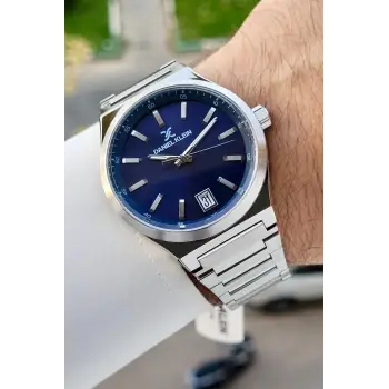 Kadranı Lacivert Kordonu Gümüş Renk 42 Mm İç Göstergeleri Aktif Erkek Kol Saati
