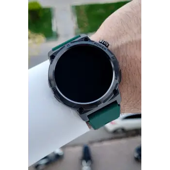 Kasası Siyah Korodnu Yeşil Renk Android ve İos Uyumlu Hediye Paketli Akıllı Kol Saat