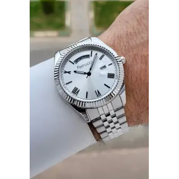 Gümüş Renk 41 mm İç Göstergeleri Aktif Erkek Kol Saati