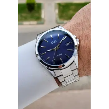Kadranı Lacivert Kordonu Gümüş Renk 43 mm İç Göstergeleri Aktif Erkek Kol Saati