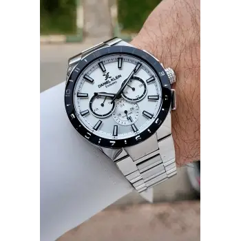 Gümüş Renk 44 mm İç Göstergeleri Aktif Erkek Kol Saati