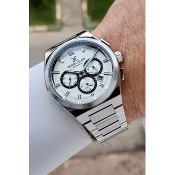 Gümüş Renk 43 mm İç Göstergeleri Aktif Erkek Kol Saati