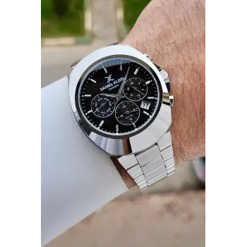 Kadranı Siyah Kordonu Gümüş Renk 39 mm İç Göstergeleri Aktif Erkek Kol Saati