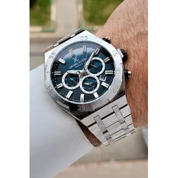 Kadranı Mavi Kordonu Gümüş Renk 44 mm İç Göstergeleri Aktif Erkek Kol Saati