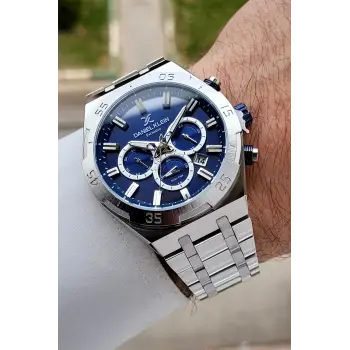 Kadranı Lacivert Kordonu Gümüş Renk 44 mm İç Göstergeleri Aktif Erkek Kol Saati