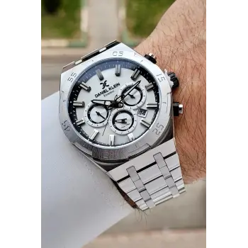 Gümüş Renk 44 mm İç Göstergeleri Aktif Erkek Kol Saati