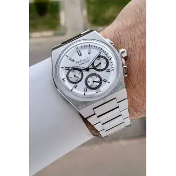 Gümüş Renk 41 Mm İç Göstergeleri Aktif Erkek Kol Saati