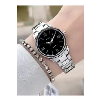 Casio Csıste249 Kadranı Siyah Kordonu Gümüş Renk Garantili Kadın Kol Saati