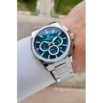 Kadranı Mavi Kordonu Gümüş Renk 44 mm İç Göstergeleri Aktif Erkek Kol Saati