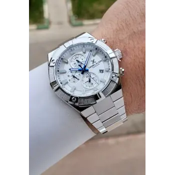 Gümüş Renk 45 mm İç Göstergeleri Aktif Erkek Kol Saati
