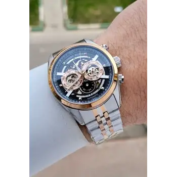 Rose Gümüş Renk Otomatik 42 mm İç Göstergeleri Aktif Erkek Kol Saati