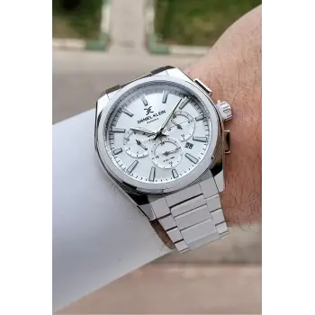 Gümüş Renk 44 mm Hediye Paketli İç Göstergeleri Aktif Erkek Kol Saati