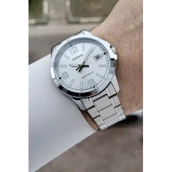 Gümüş Renk Hediye Paketli Erkek Kol Saati