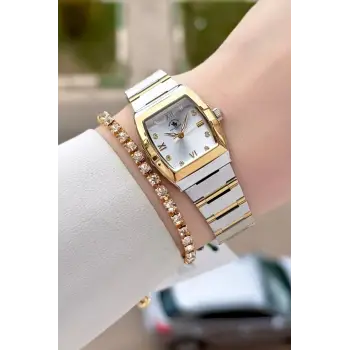 Santa Barbara Polo & Racquet Club Gold Gümüş Renk 23,5 Mm Kadın Kol Saati ve Bileklik