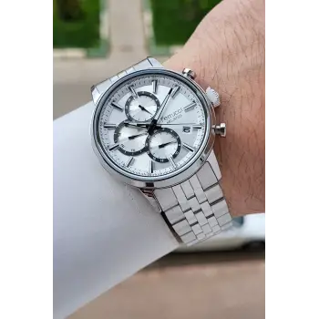 Gümüş Renk İç Göstergeleri Aktif 41 Mm Erkek Kol Saati