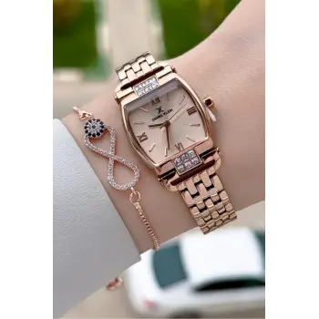 Rose Renk 24 mm Hediye Paketli Kadın Kol Saati
