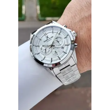 Gümüş Renk 44 Mm Hediye Paketli İç Göstergeleri Aktif Erkek Kol Saati