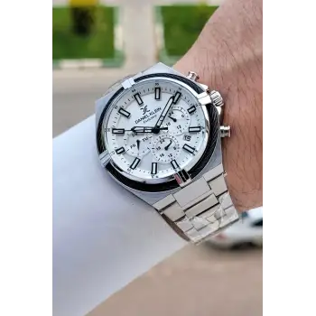 Gümüş Renk 44 Mm Hediye Paketli İç Göstergeleri Aktif Erkek Kol Saati